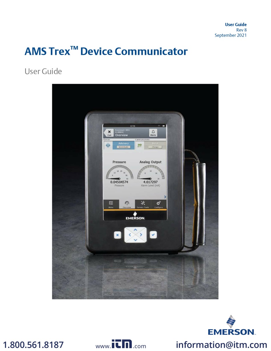 EMERSON AMS TREX DEVICE COMMUNICATOR USER MANUAL Pdf Download | ManualsLib