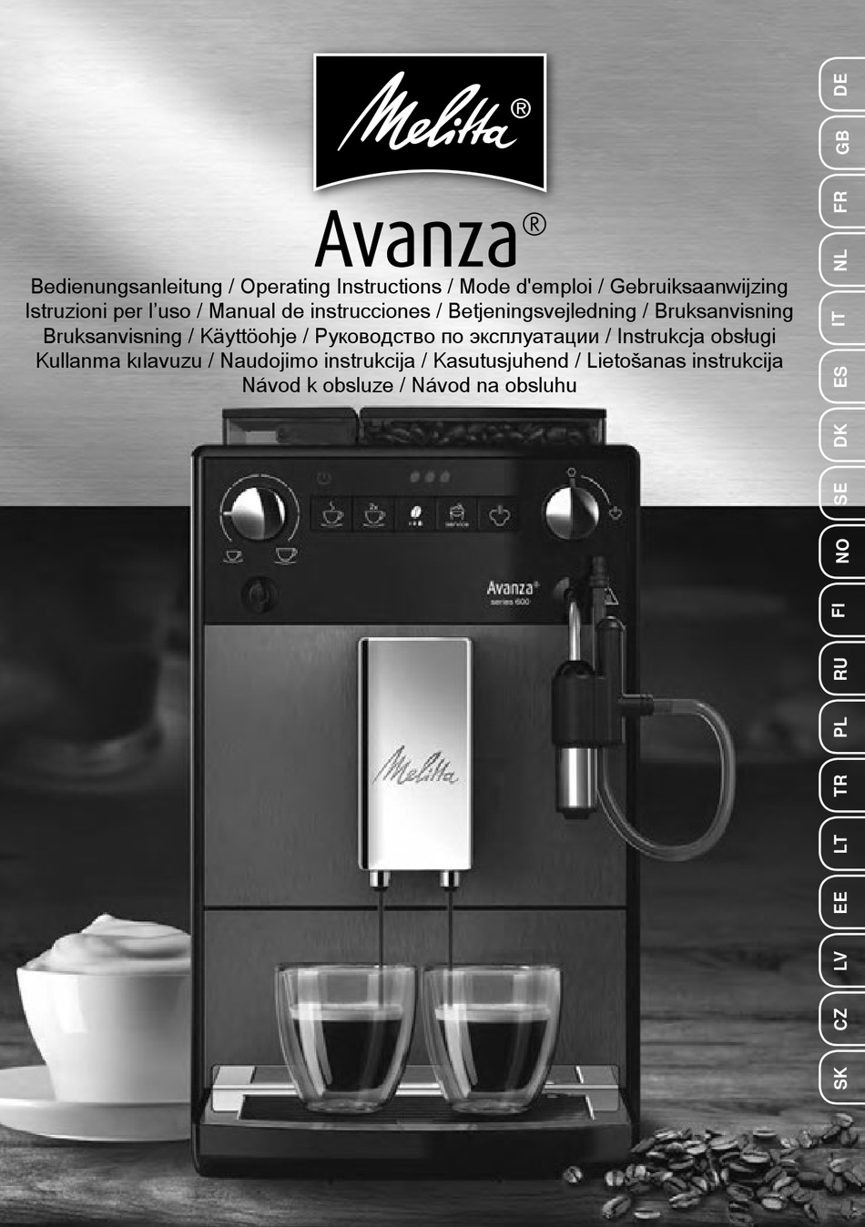 MELITTA AVANZA F270100 OPERATING INSTRUCTIONS MANUAL Pdf Download