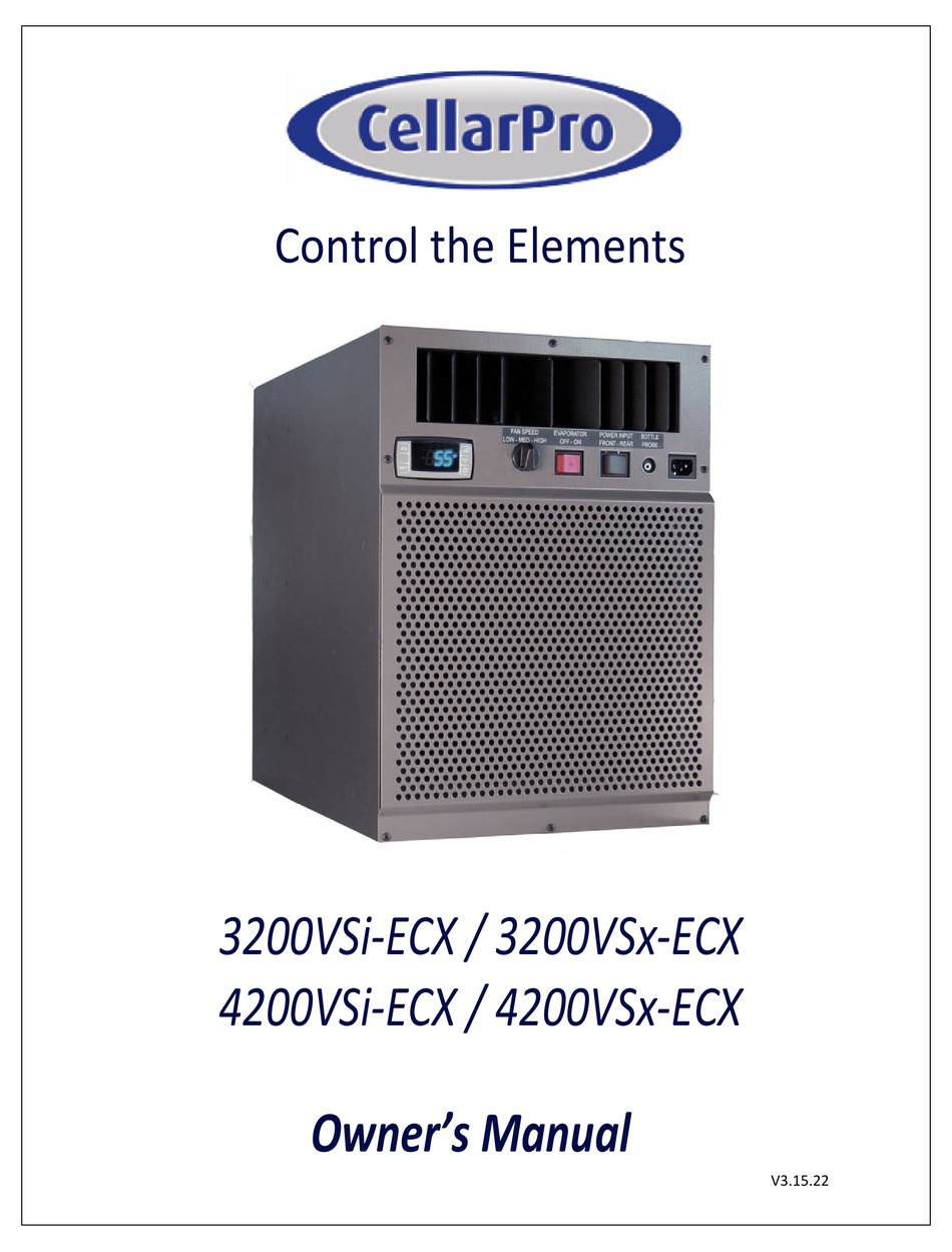 CELLARPRO 3200VSIECX OWNER'S MANUAL Pdf Download ManualsLib