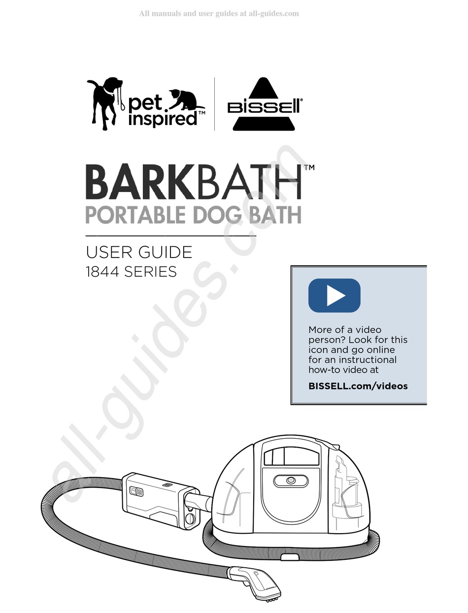 BISSELL BARKBATH USER MANUAL Pdf Download ManualsLib