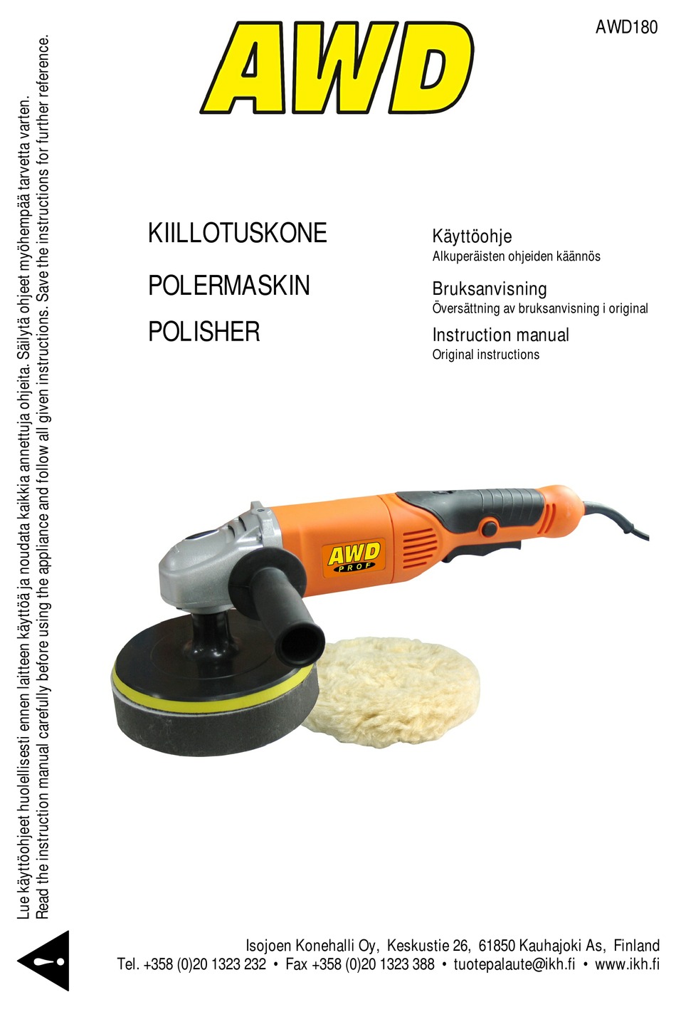 AWD AWD180 INSTRUCTION MANUAL Pdf Download ManualsLib