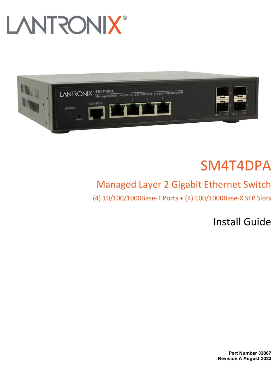 LANTRONIX SM4T4DPA INSTALL MANUAL Pdf Download ManualsLib