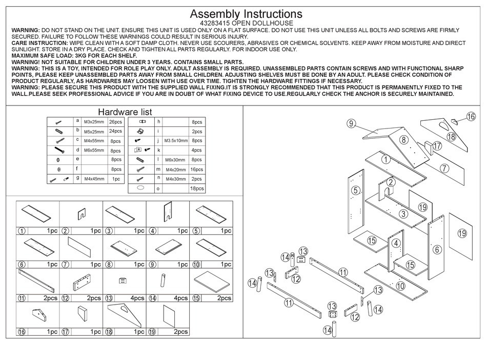 KMART 43283415 ASSEMBLY INSTRUCTIONS Pdf Download ManualsLib