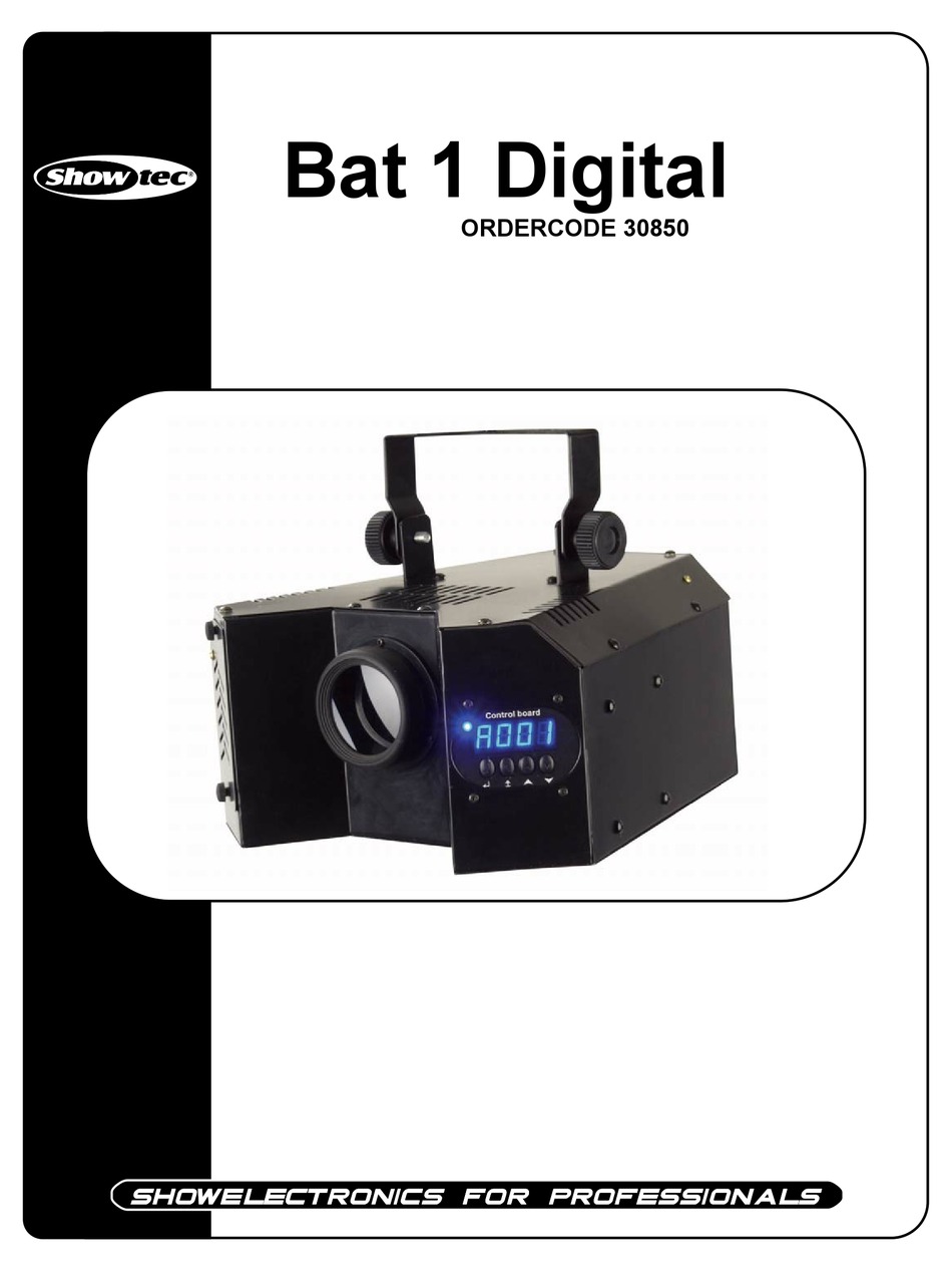 SHOWTEC BAT 1 DIGITAL INSTRUCTIONS MANUAL Pdf Download | ManualsLib