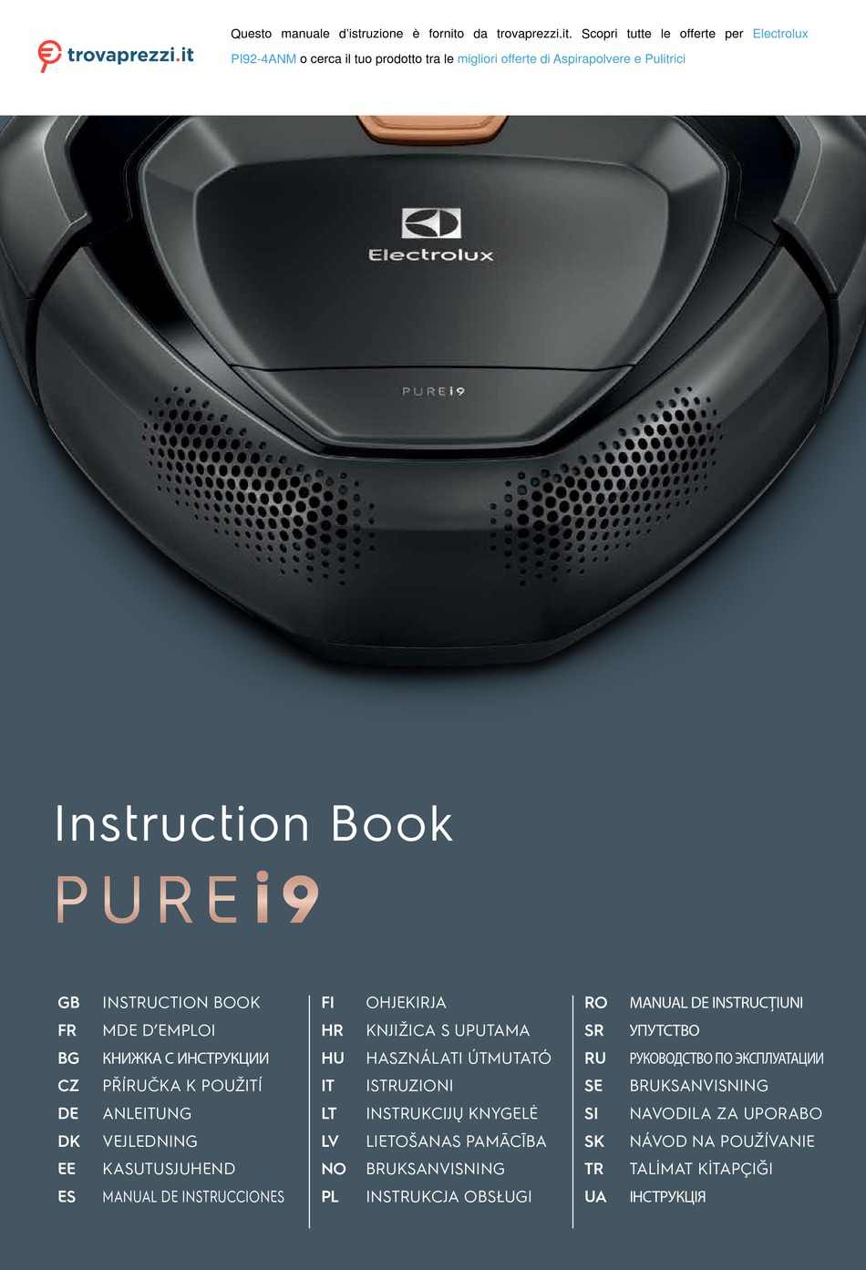 ELECTROLUX PI924ANM INSTRUCTION BOOK Pdf Download ManualsLib