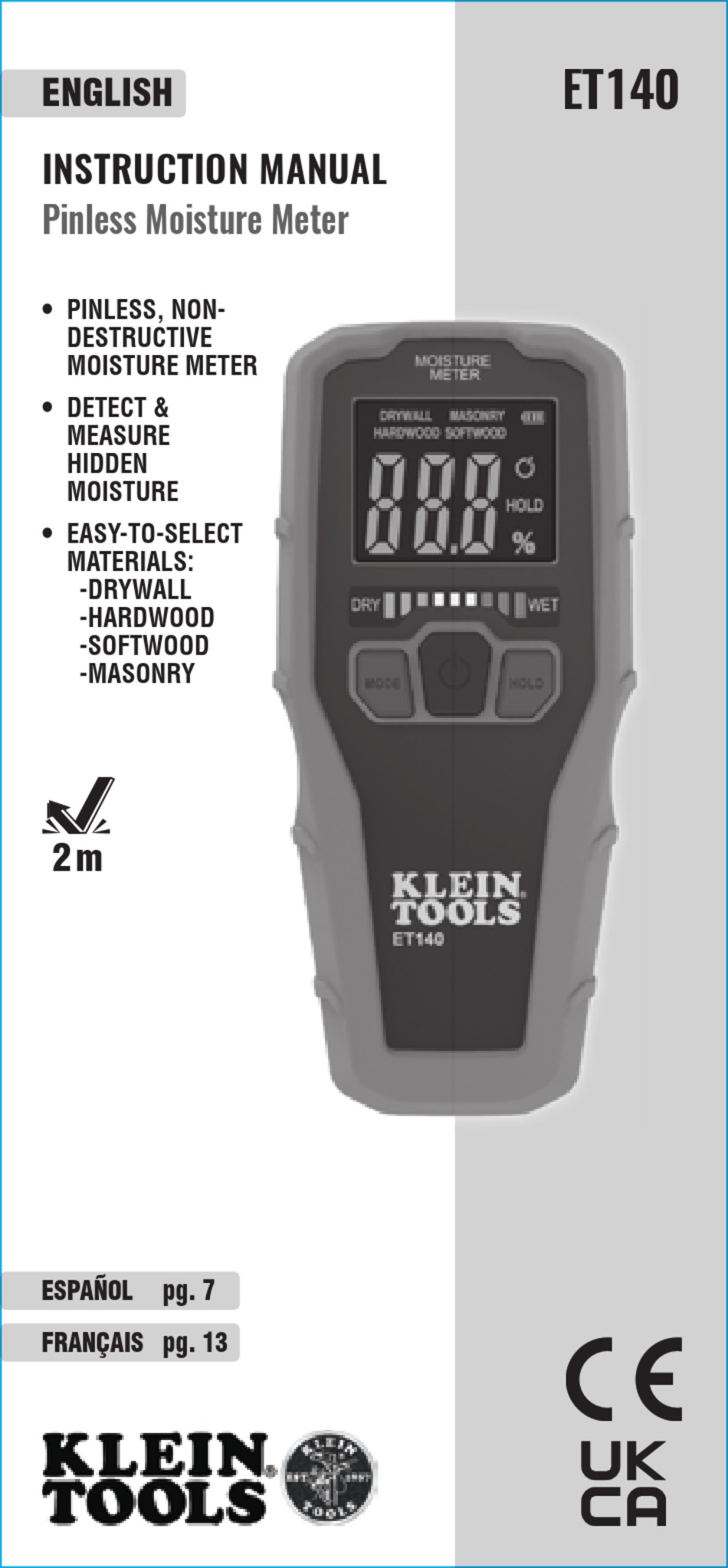 KLEIN TOOLS ET140 INSTRUCTION MANUAL Pdf Download ManualsLib
