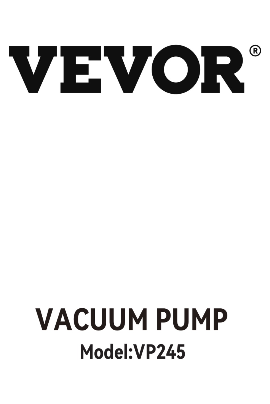 VEVOR VP245 MANUAL Pdf Download ManualsLib
