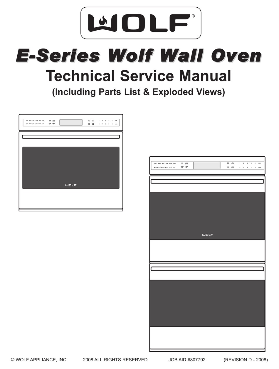 WOLF E SERIES TECHNICAL & SERVICE MANUAL Pdf Download ManualsLib