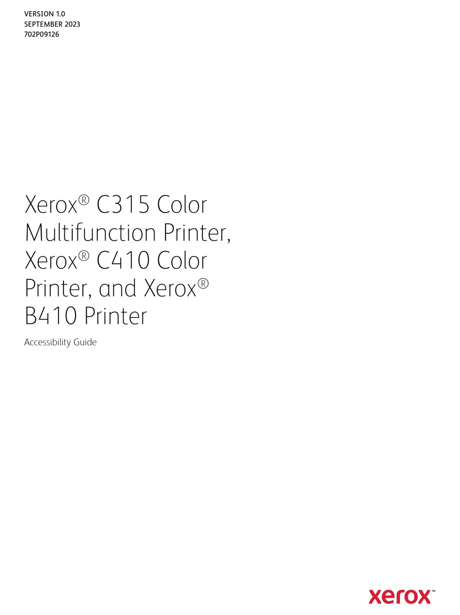 XEROX C315 MANUAL Pdf Download ManualsLib