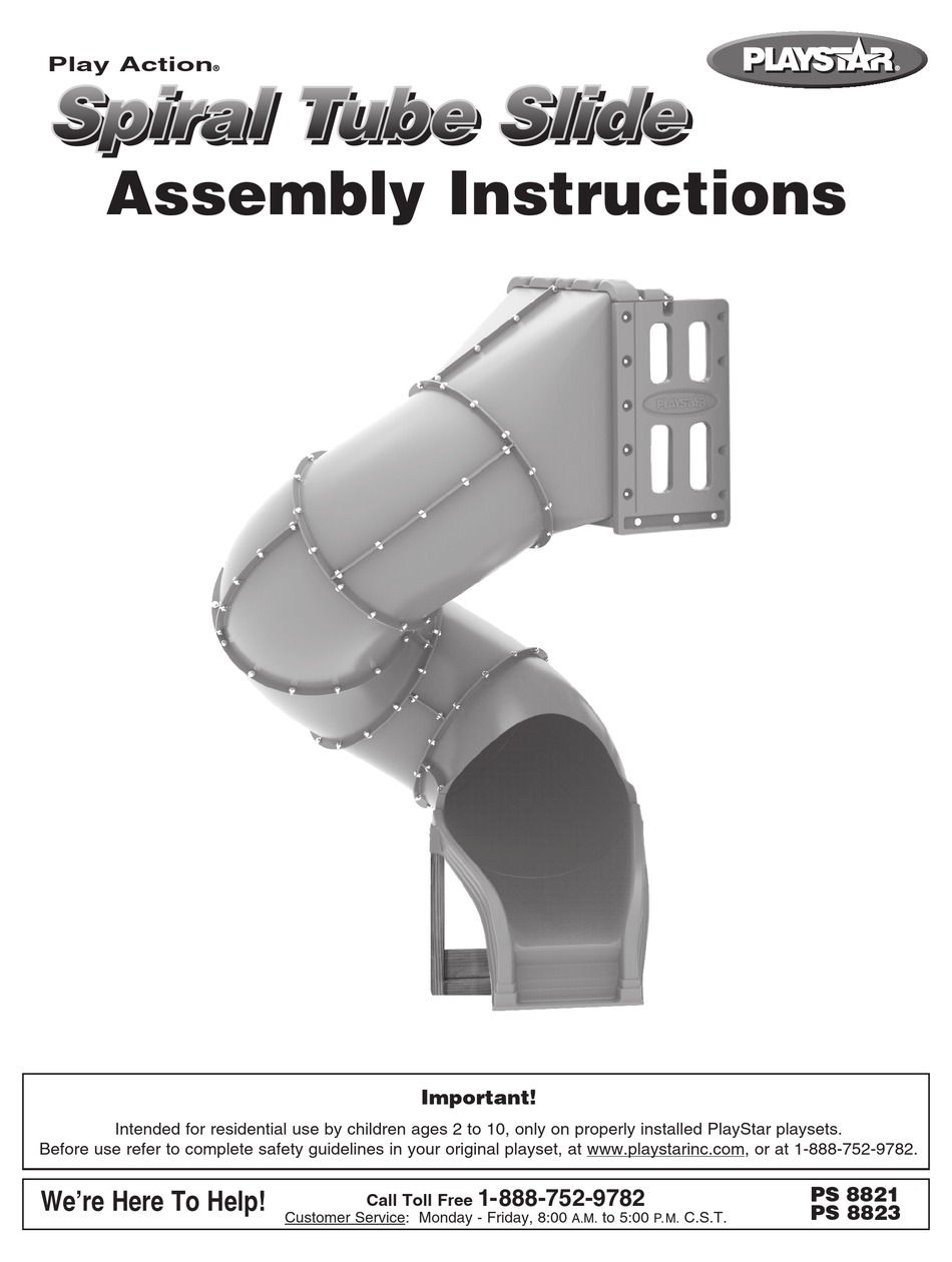 PLAYSTAR SPIRAL TUBE SLIDE ASSEMBLY INSTRUCTIONS MANUAL Pdf Download