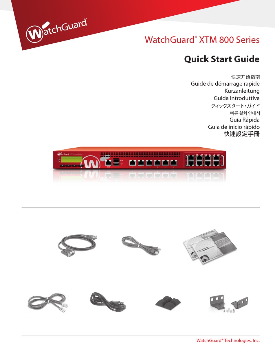 WATCHGUARD XTM 800 SERIES QUICK START MANUAL Pdf Download ManualsLib