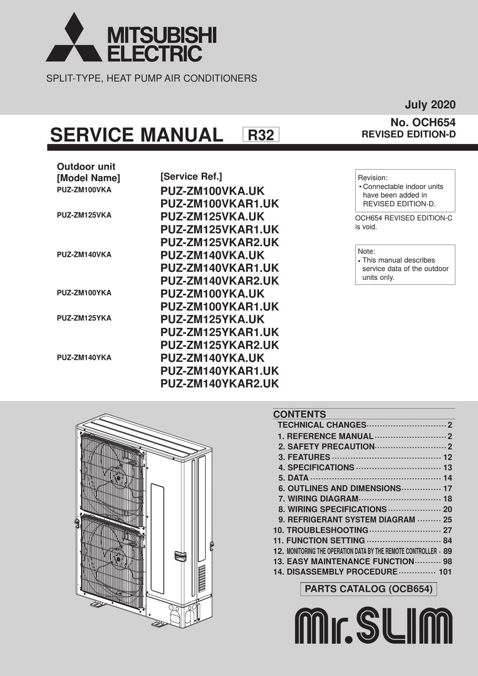 Mitsubishi Electric Puz Zm100vkauk Service Manual Pdf Download Manualslib 6784