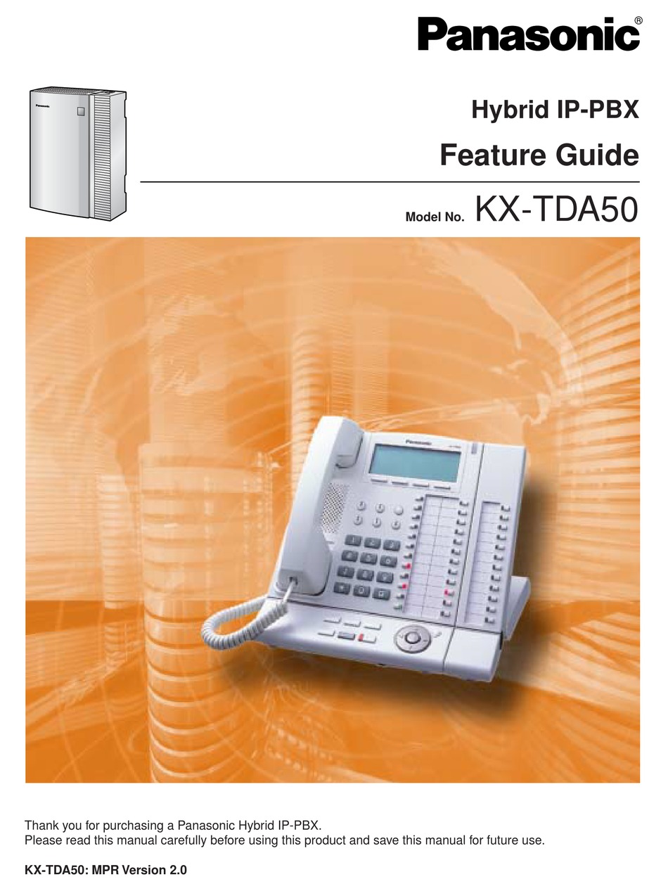 PANASONIC KXTDA50 FEATURES MANUAL Pdf Download ManualsLib