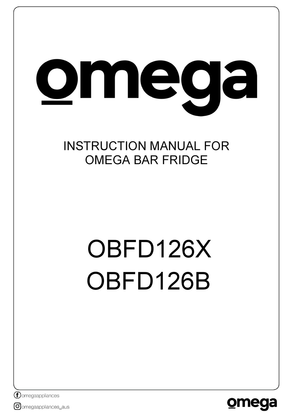 OMEGA OBFD126X INSTRUCTION MANUAL Pdf Download ManualsLib