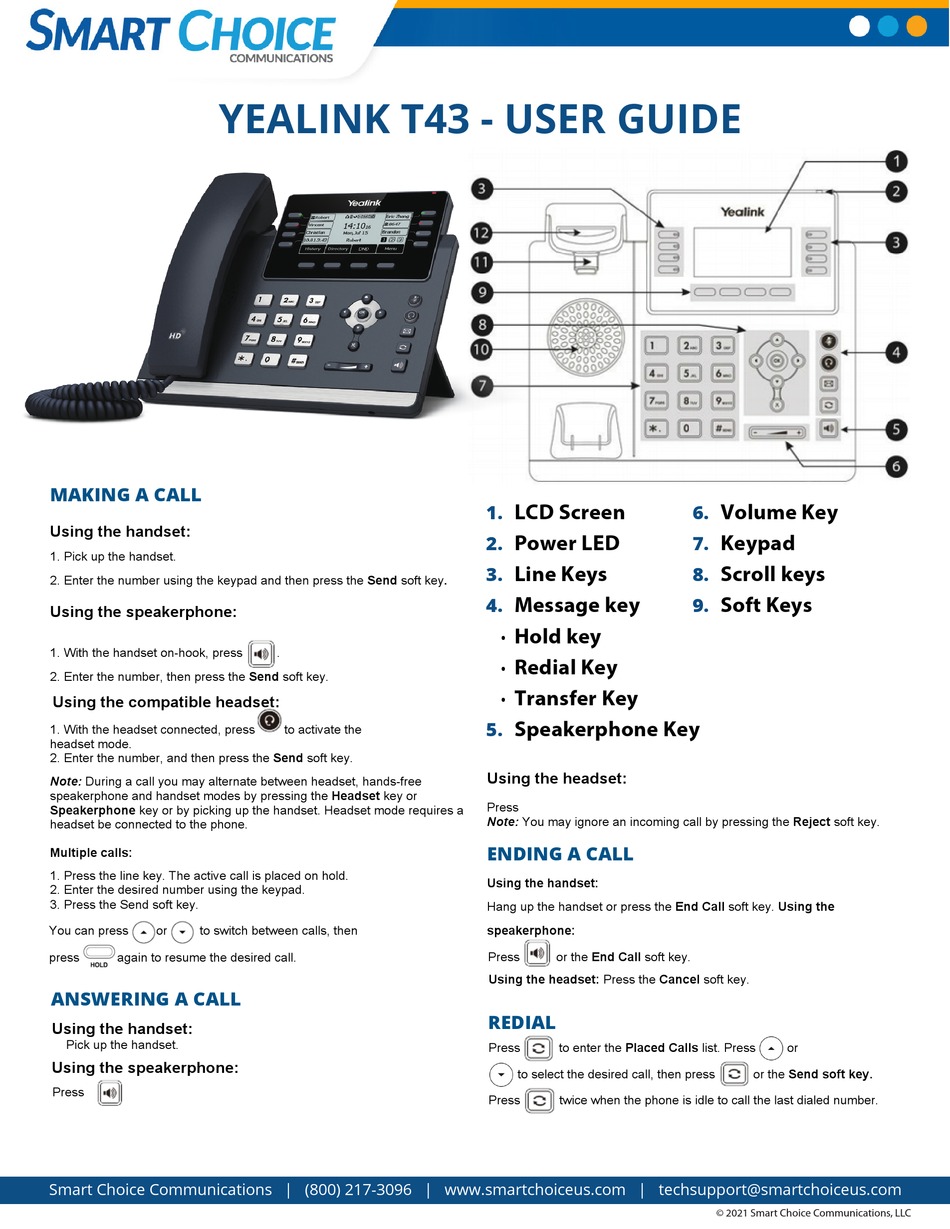 YEALINK T43 USER MANUAL Pdf Download | ManualsLib