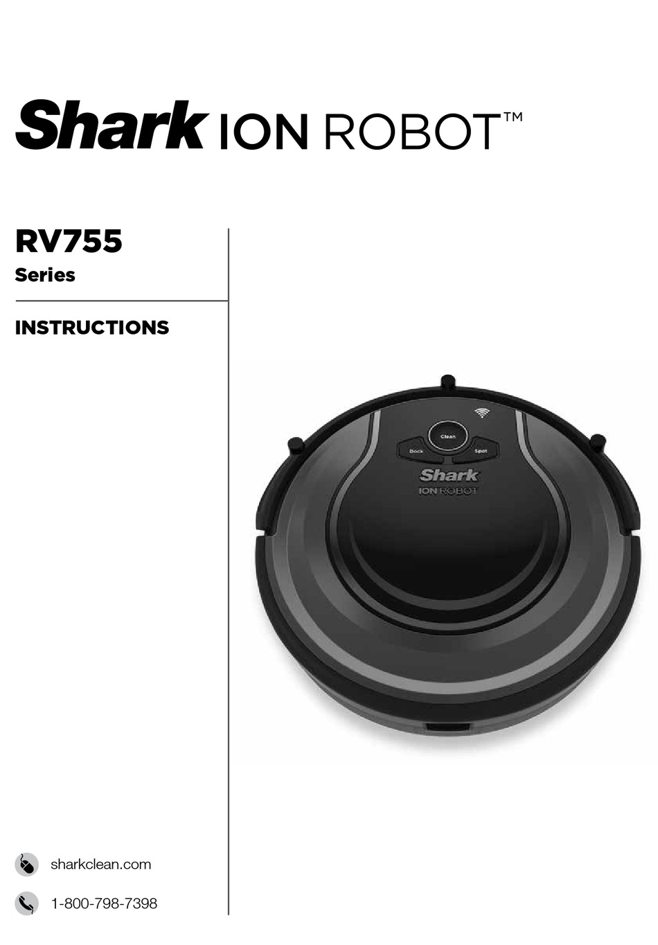 SHARK ION ROBOT RV755 SERIES INSTRUCTIONS MANUAL Pdf Download ManualsLib
