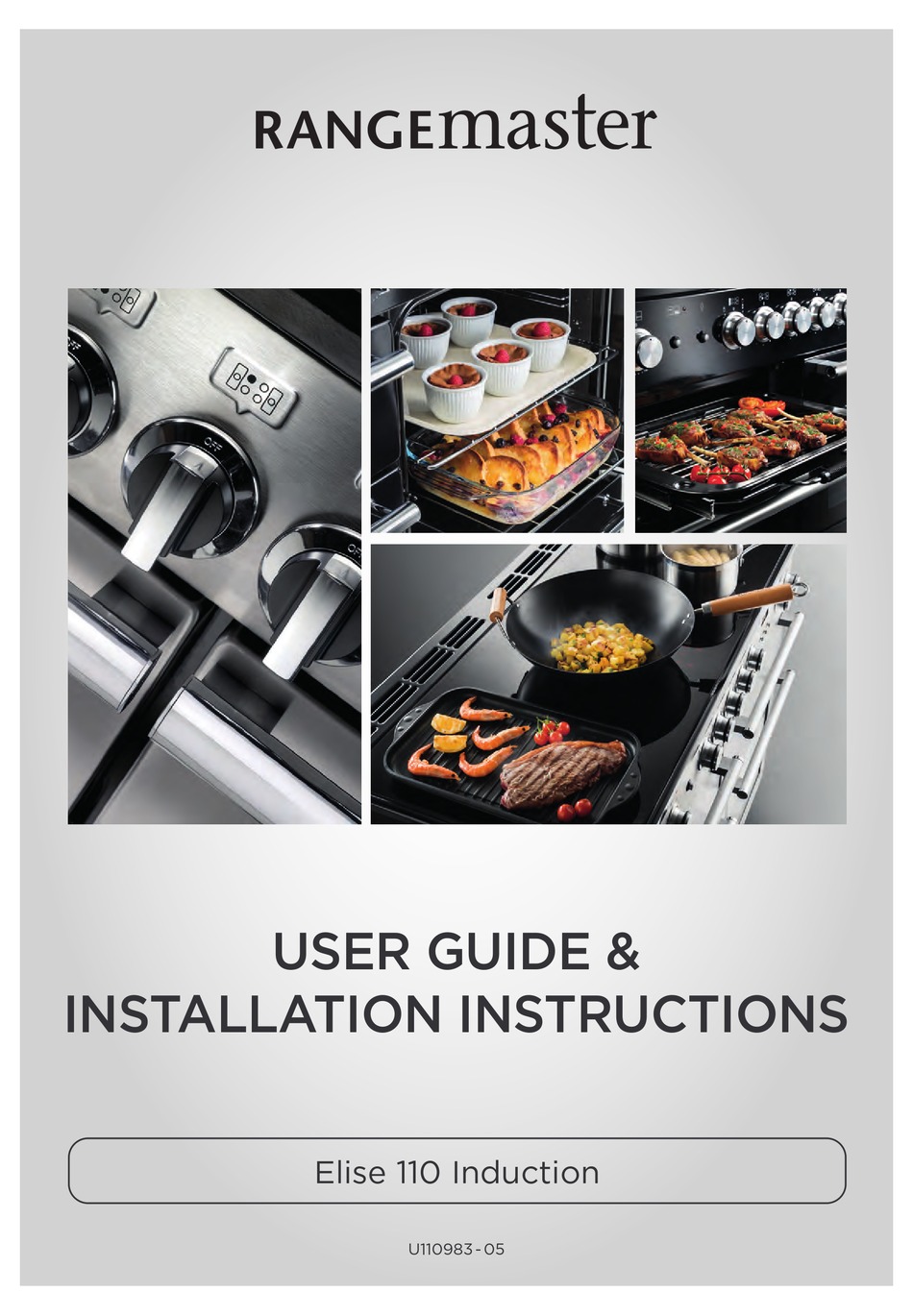 RANGEMASTER ELISE 110 INDUCTION USER'S MANUAL & INSTALLATION