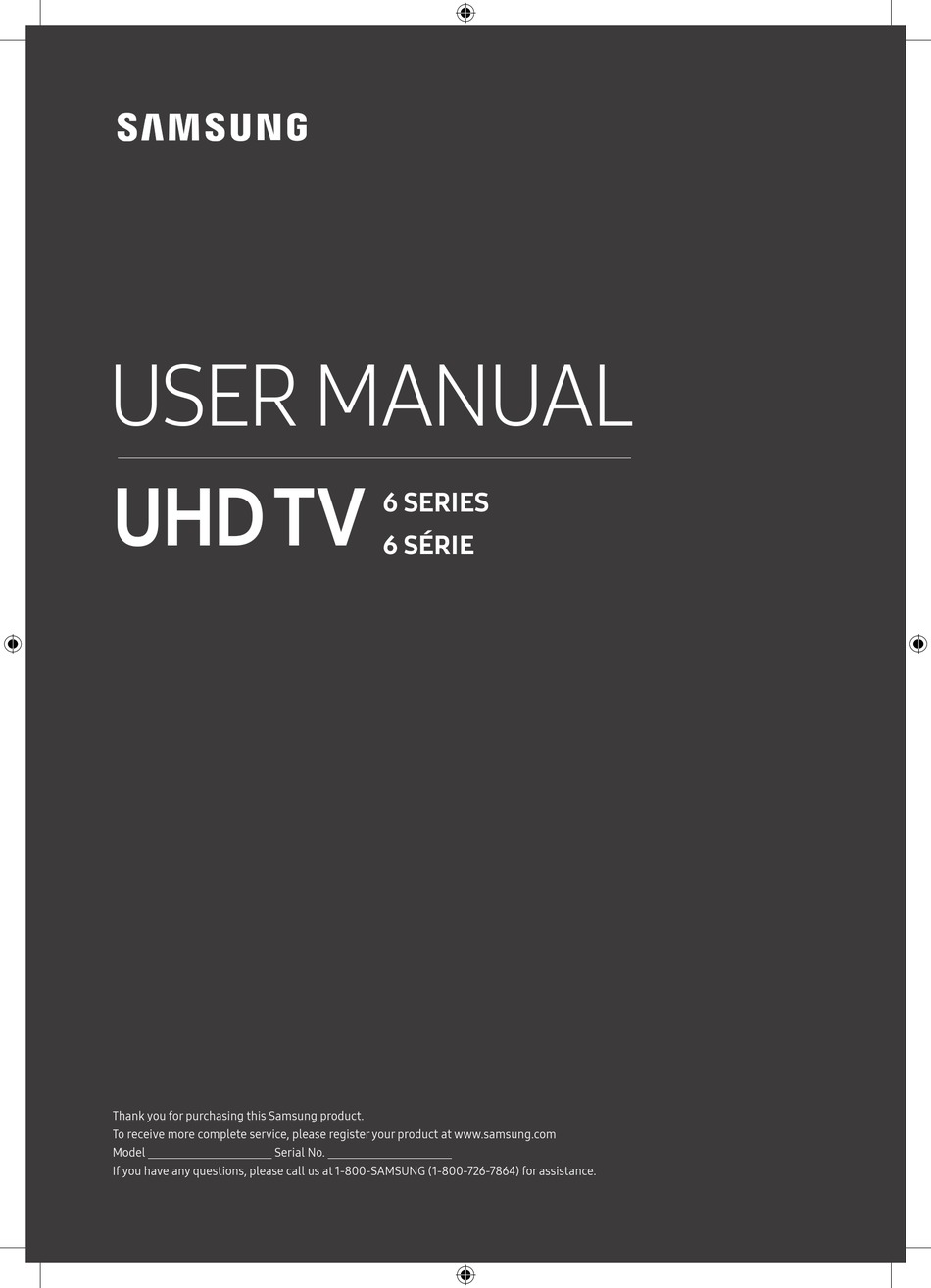 SAMSUNG 6 SERIES USER MANUAL Pdf Download ManualsLib