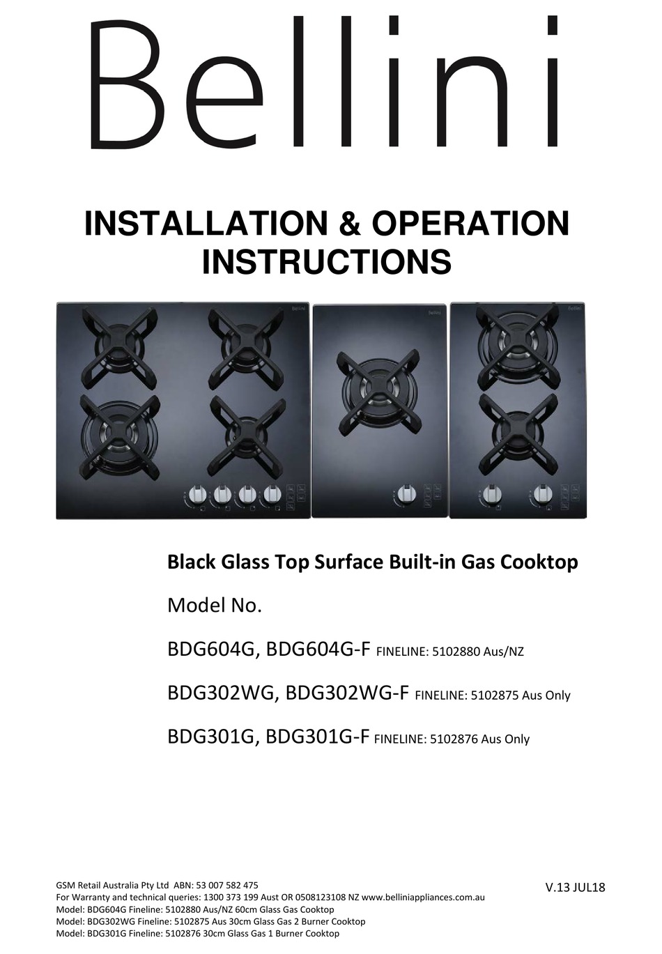 BELLINI 5102880 INSTALLATION OPERATION INSTRUCTIONS Pdf Download bellini-5102880-installation-operation-instructions-pdf-download