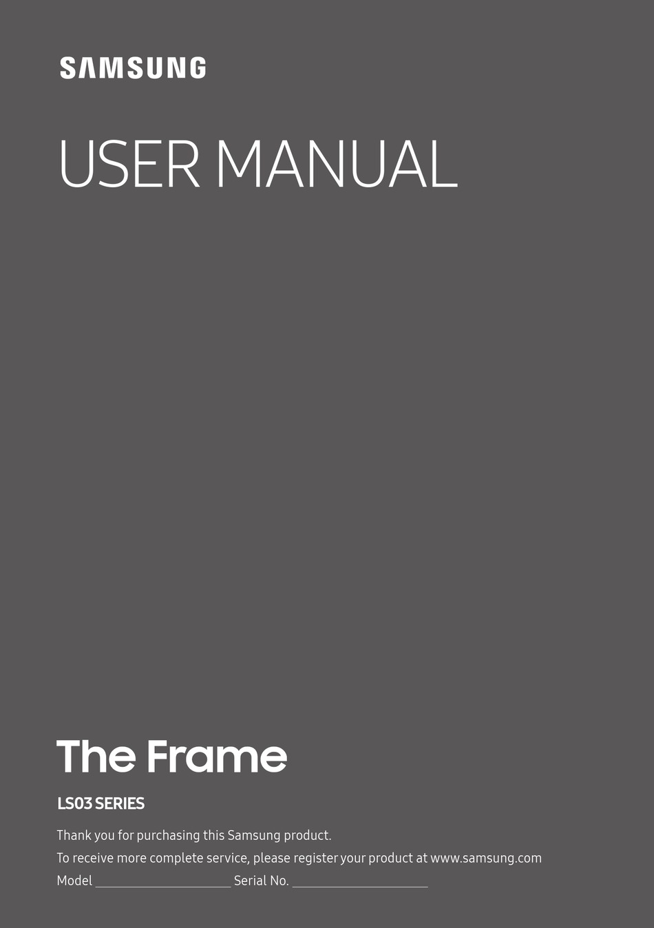 SAMSUNG QE55LS03R USER MANUAL Pdf Download | ManualsLib