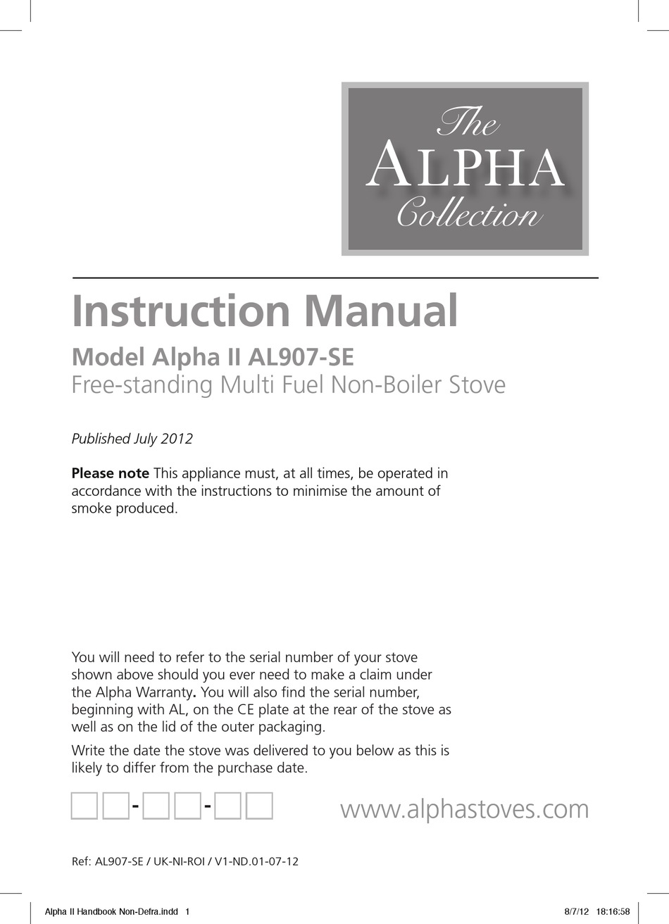 HI-FLAME ALPHA II AL907-SE INSTRUCTION MANUAL Pdf Download | ManualsLib