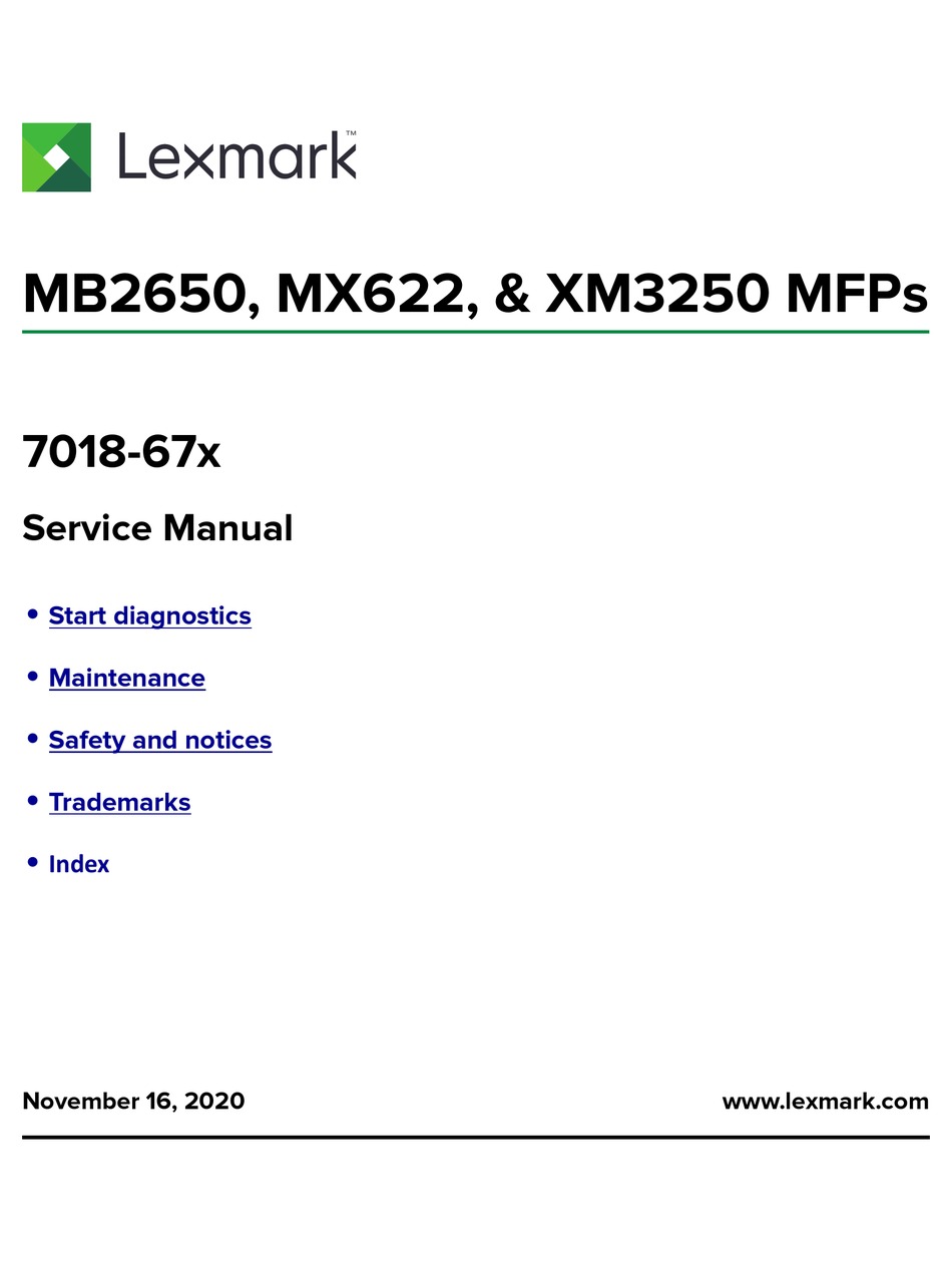 LEXMARK XM3250 SERVICE MANUAL Pdf Download ManualsLib