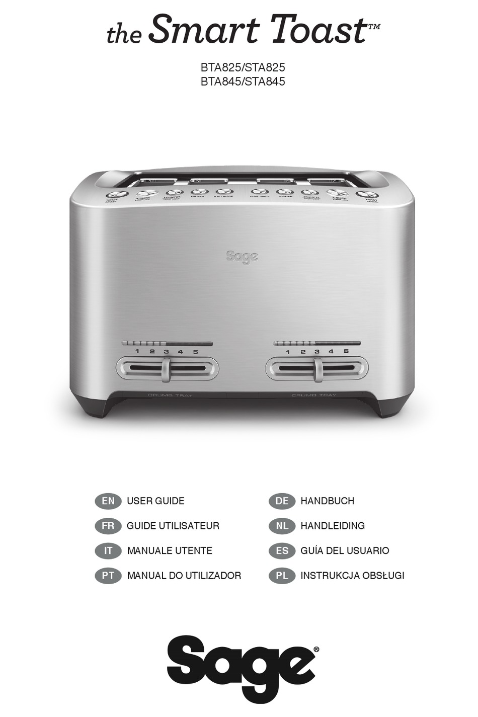 SAGE SMART TOAST BTA845 USER MANUAL Pdf Download ManualsLib