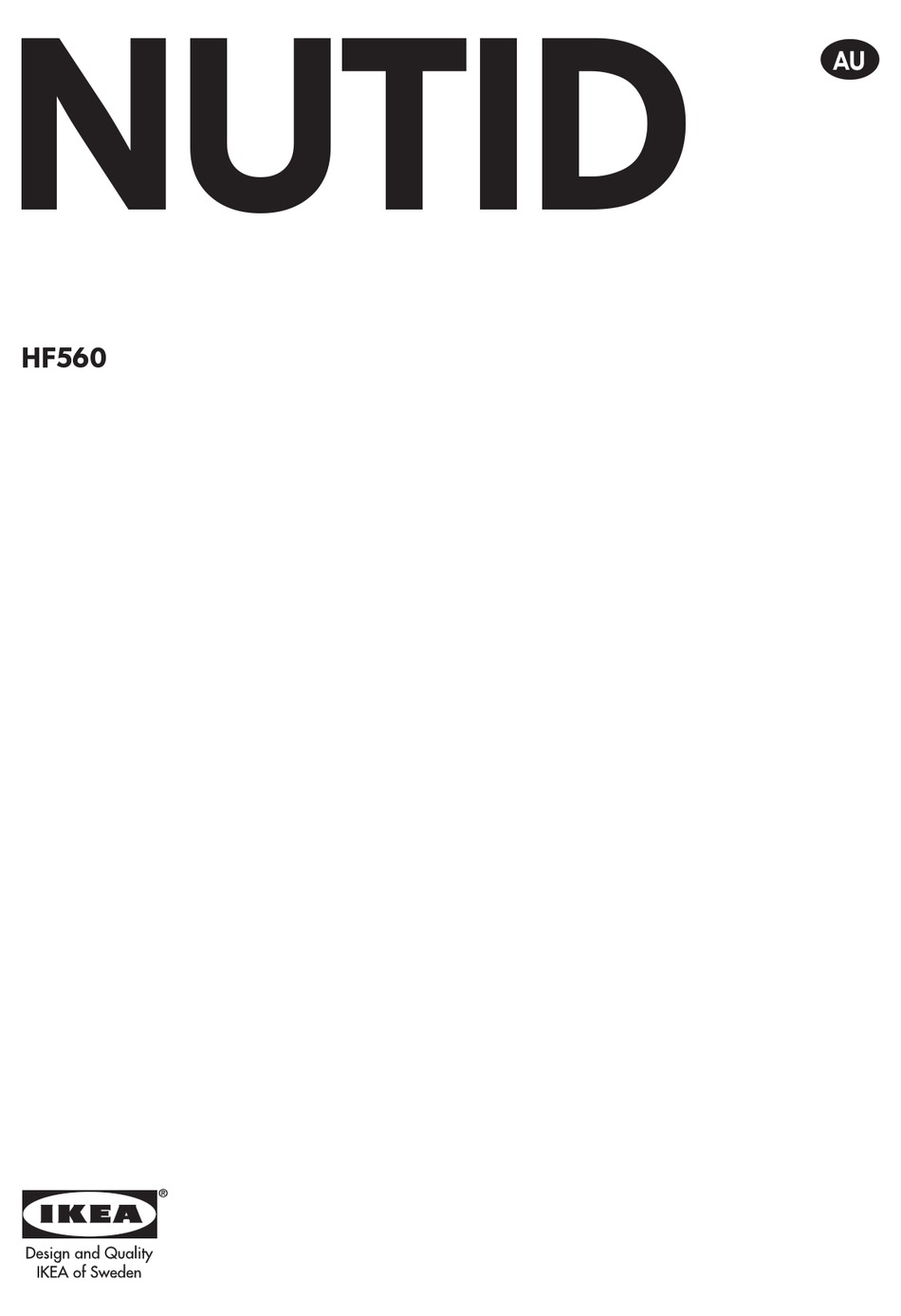 IKEA NUTID HF560 QUICK START MANUAL Pdf Download ManualsLib