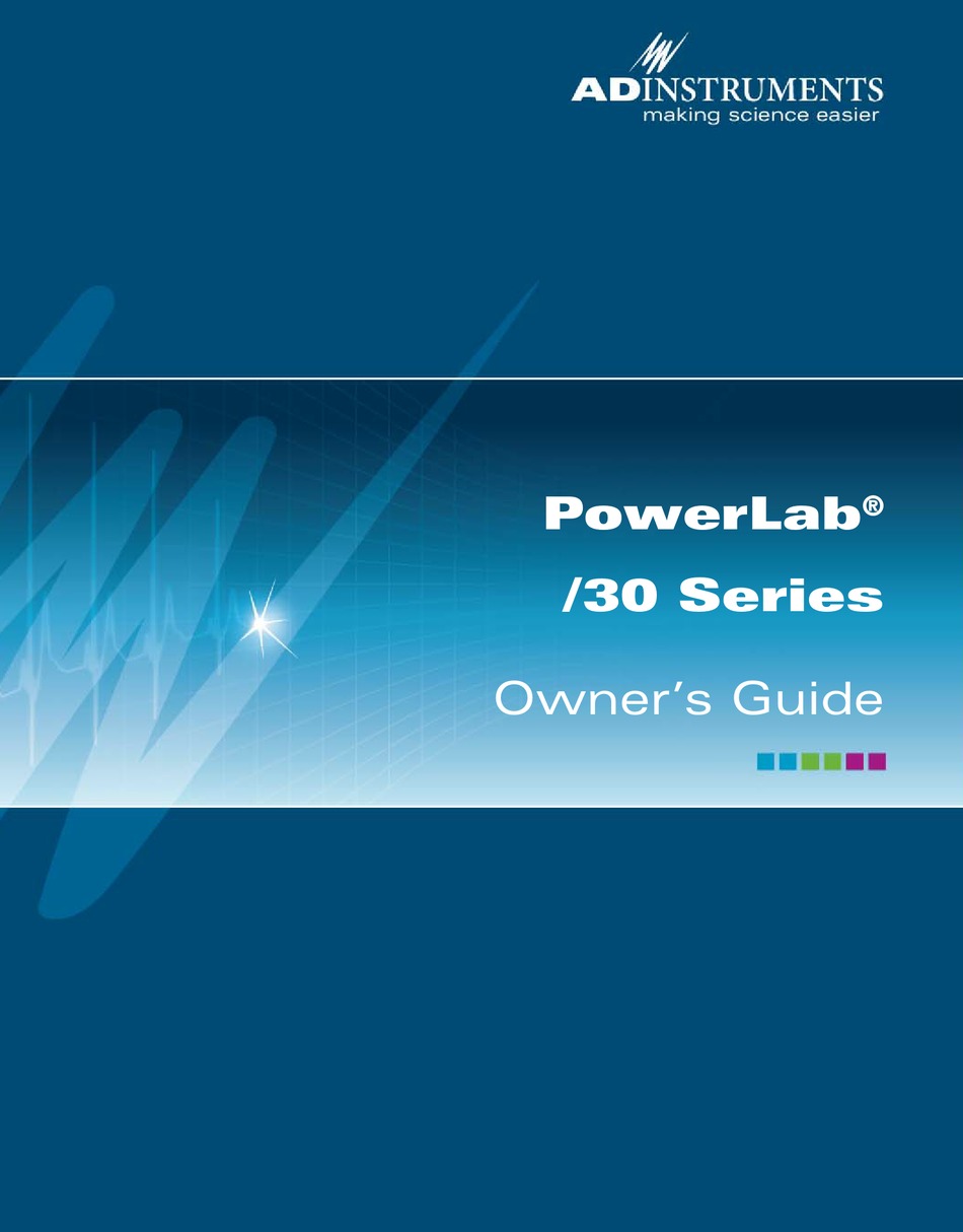 ADINSTRUMENTS POWERLAB 30 SERIES OWNER'S MANUAL Pdf Download ManualsLib