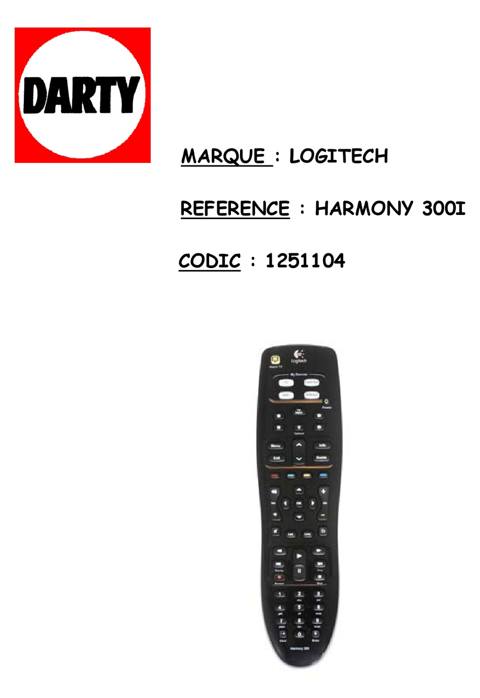LOGITECH HARMONY 300 QUICK START MANUAL Pdf Download ManualsLib