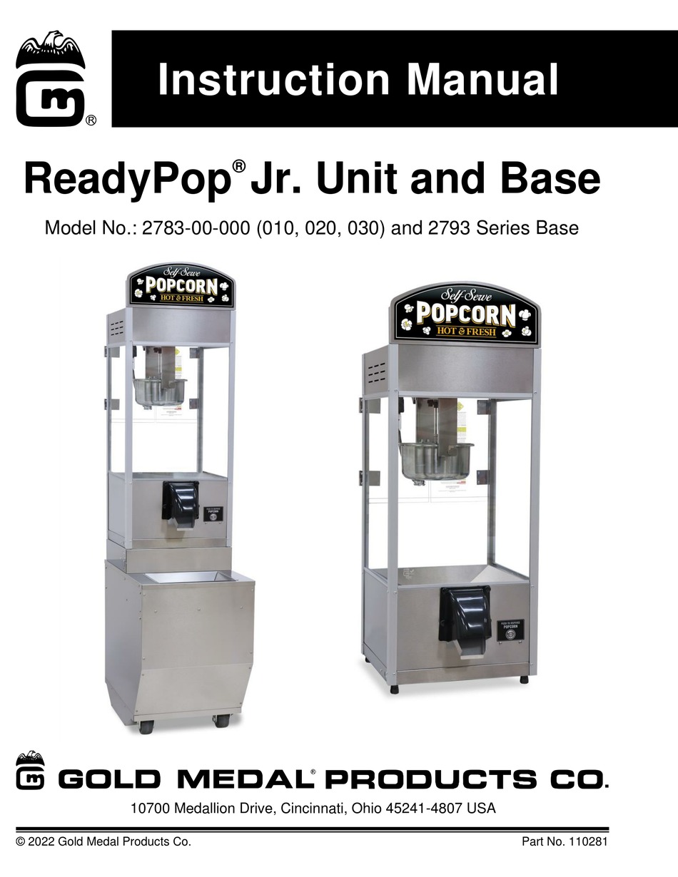 GOLD MEDAL READYPOP JR. 2793 SERIES INSTRUCTION MANUAL Pdf Download ManualsLib