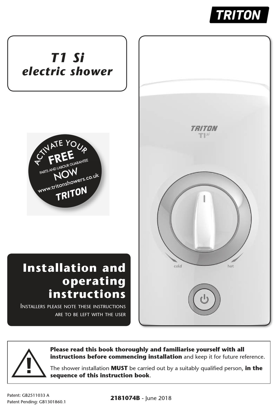 TRITON T1 SI INSTALLATION AND OPERATING INSTRUCTIONS MANUAL Pdf