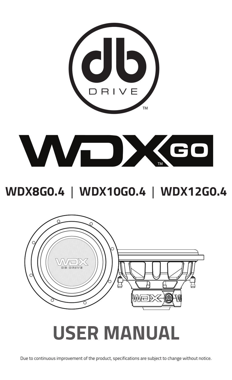 DB DRIVE WDX GO SERIES USER MANUAL Pdf Download ManualsLib