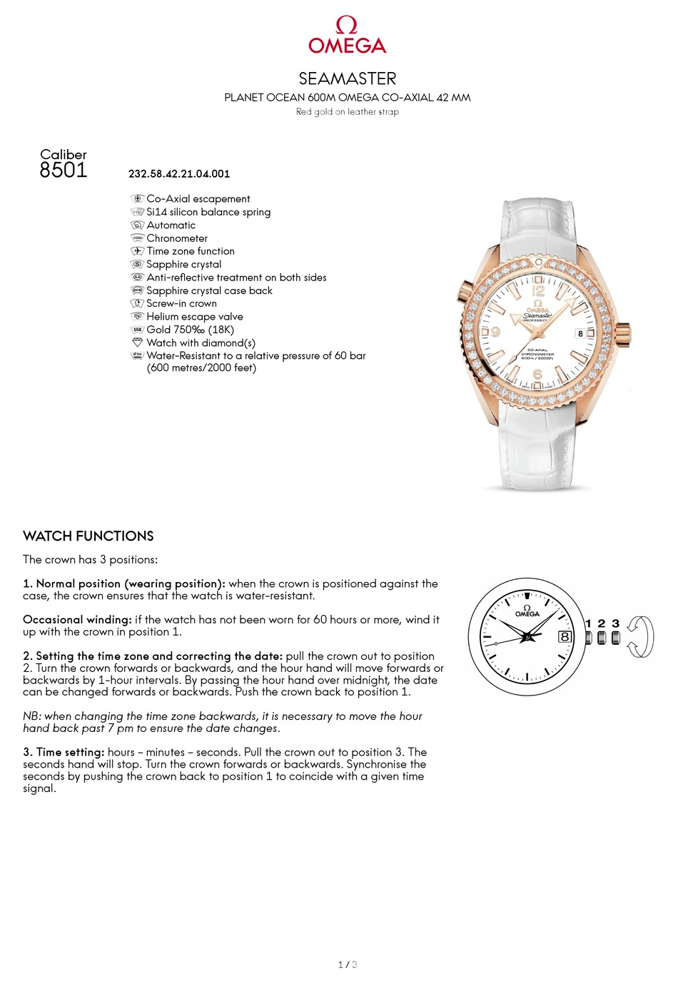 OMEGA 232.58.42.21.04.001 MANUAL Pdf Download ManualsLib