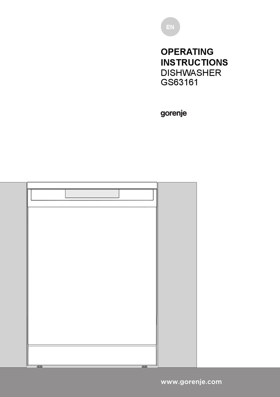 GORENJE GS63161 OPERATING INSTRUCTIONS MANUAL Pdf Download ManualsLib