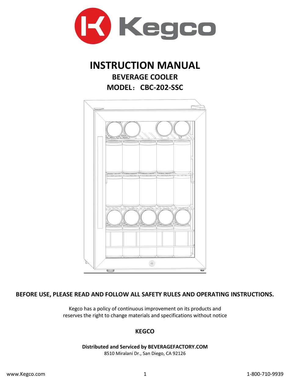 KEGCO CBC202SSC INSTRUCTION MANUAL Pdf Download ManualsLib