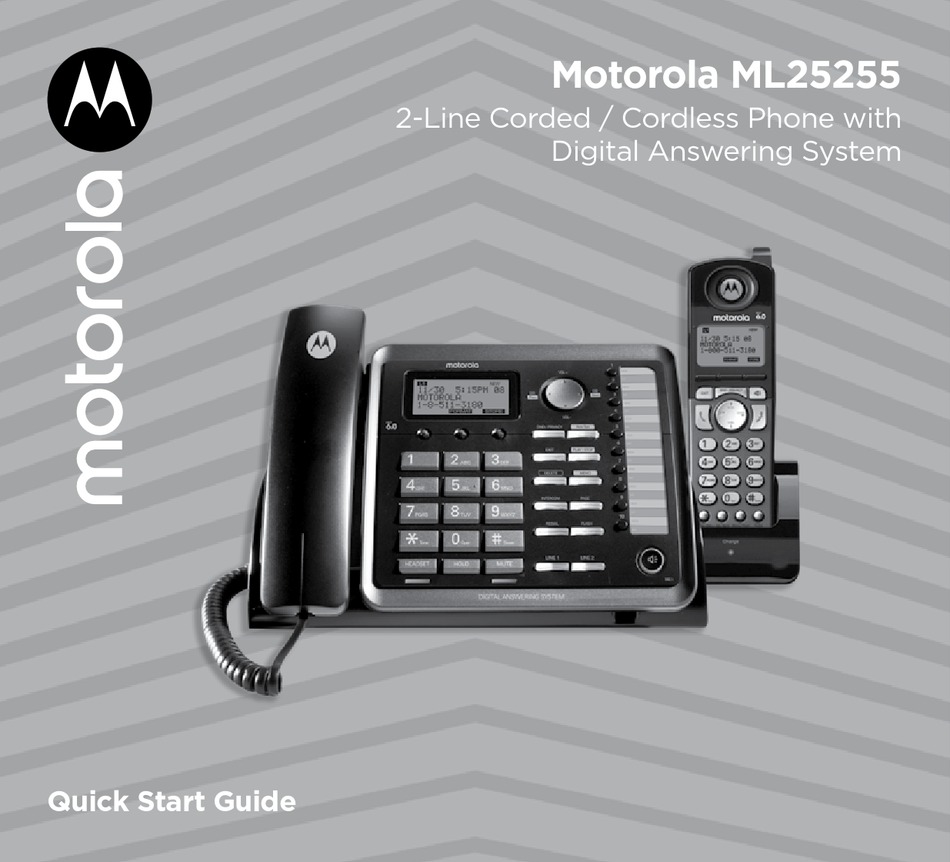 MOTOROLA ML25255 QUICK START MANUAL Pdf Download ManualsLib
