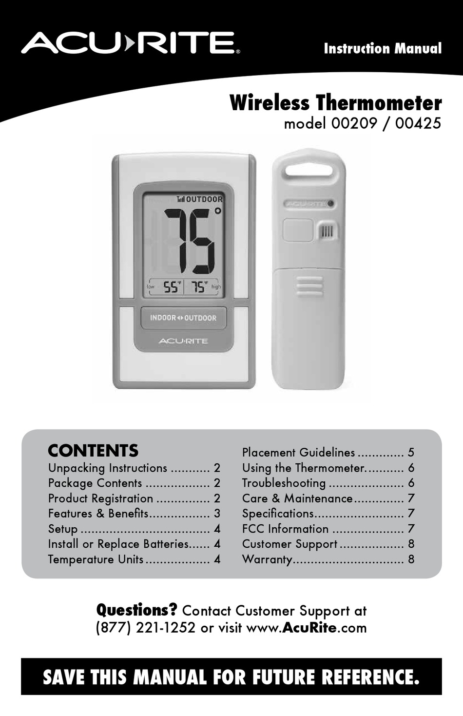 ACURITE 00209 INSTRUCTION MANUAL Pdf Download ManualsLib