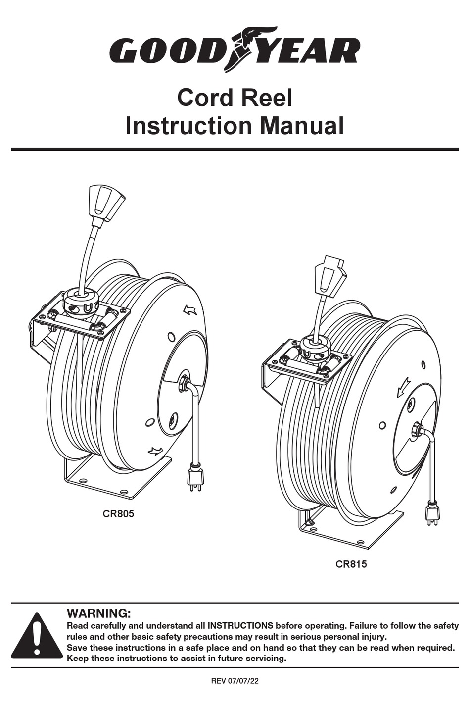 GOODYEAR CR805 INSTRUCTION MANUAL Pdf Download ManualsLib