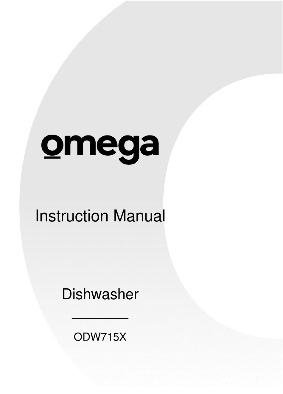 OMEGA ODW715X INSTRUCTION MANUAL Pdf Download ManualsLib