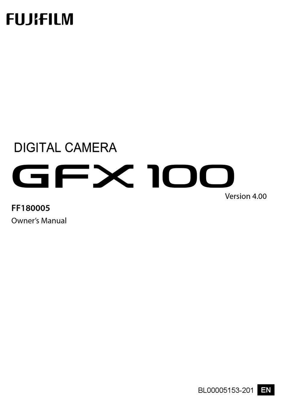 FUJIFILM FF180005 OWNER