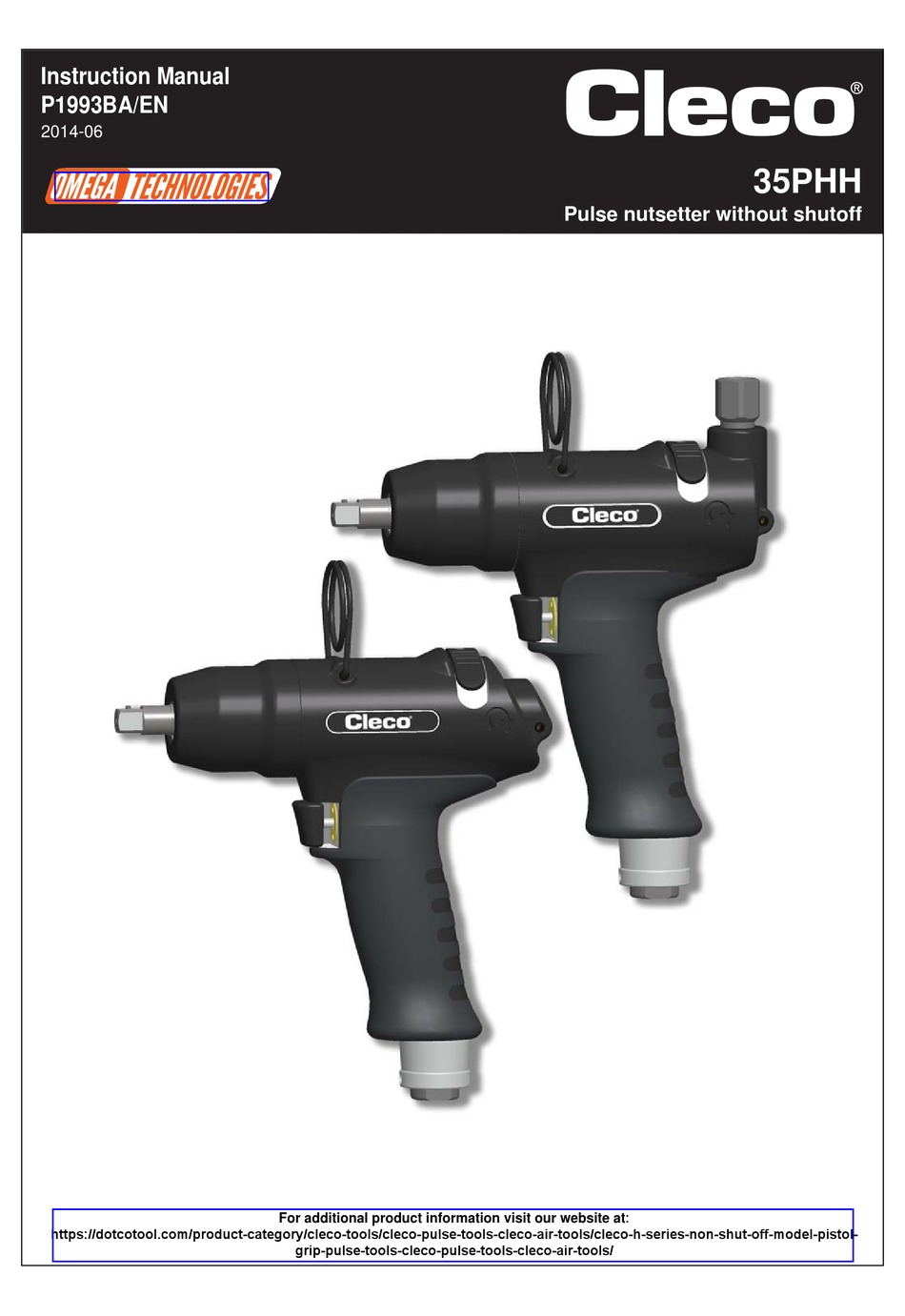 OMEGA TECHNOLOGY CLECO 35PHH INSTRUCTION MANUAL Pdf Download ManualsLib