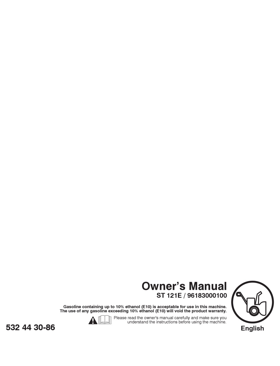HUSQVARNA 96183000100 OWNER'S MANUAL Pdf Download ManualsLib