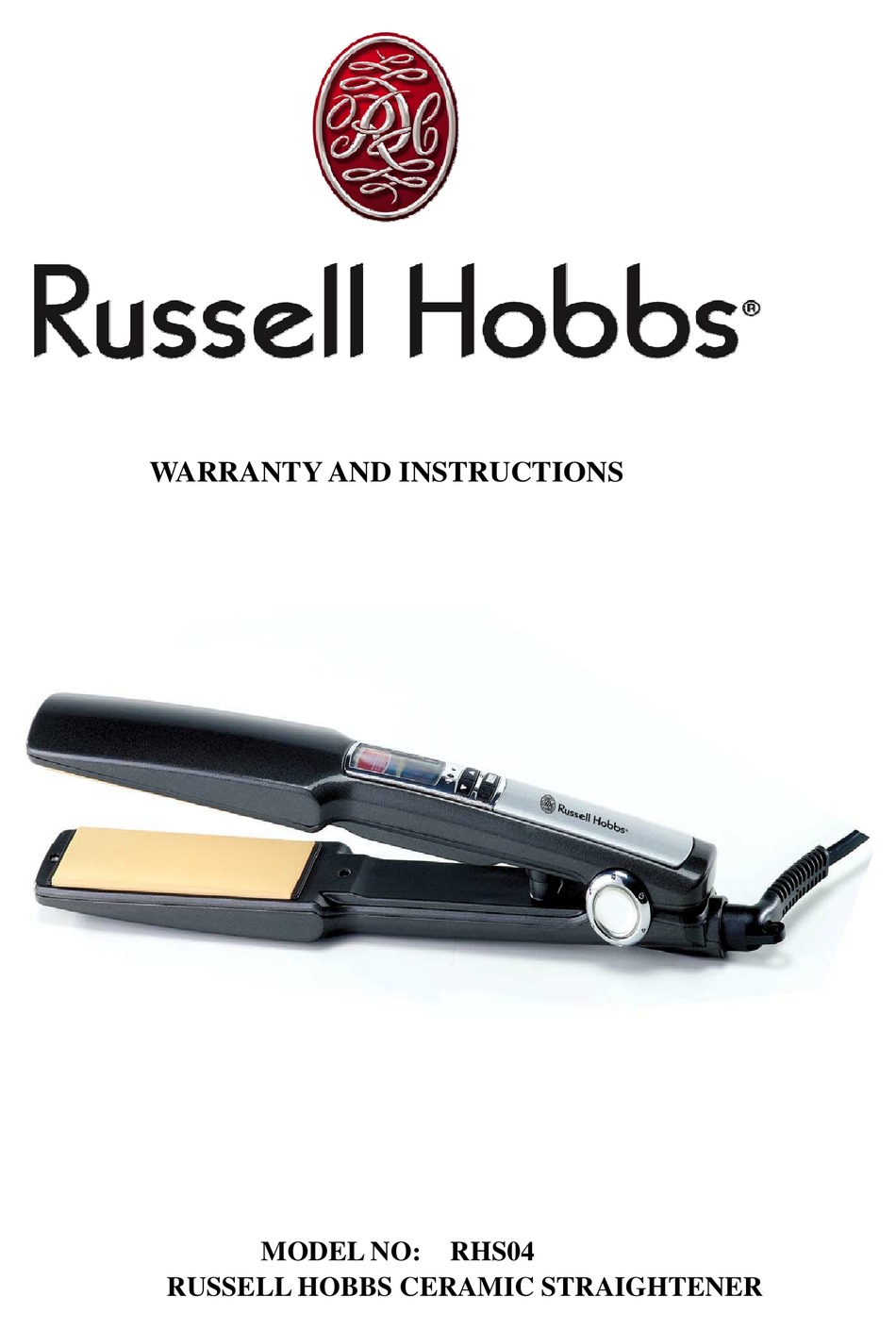 RUSSELL HOBBS RHS04 WARRANTY AND INSTRUCTIONS Pdf Download ManualsLib
