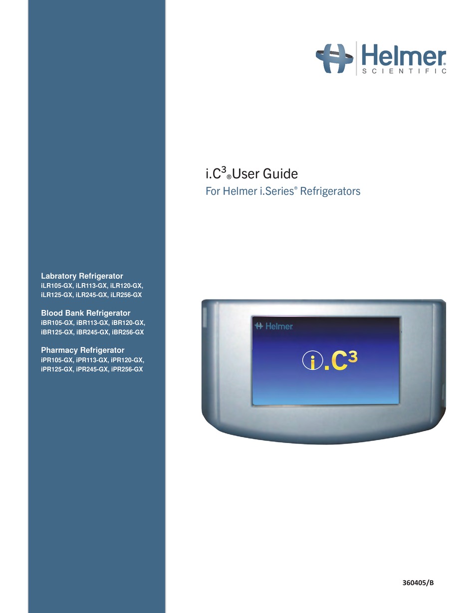 HELMER SCIENTIFIC I.C3 ILR105GX USER MANUAL Pdf Download ManualsLib