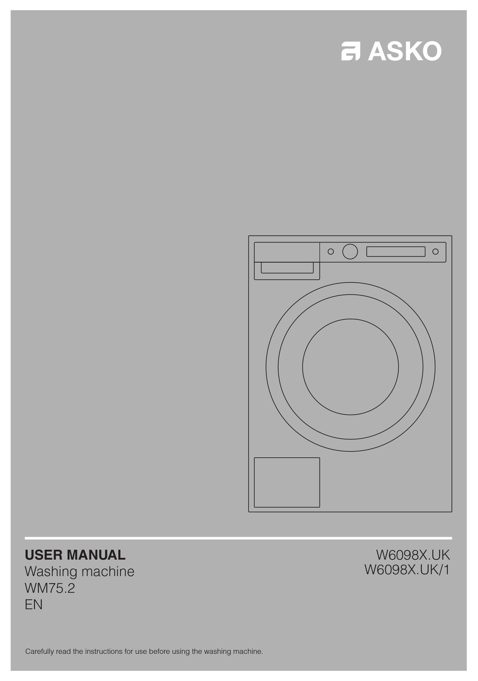 ASKO W6098X.UK USER MANUAL Pdf Download ManualsLib