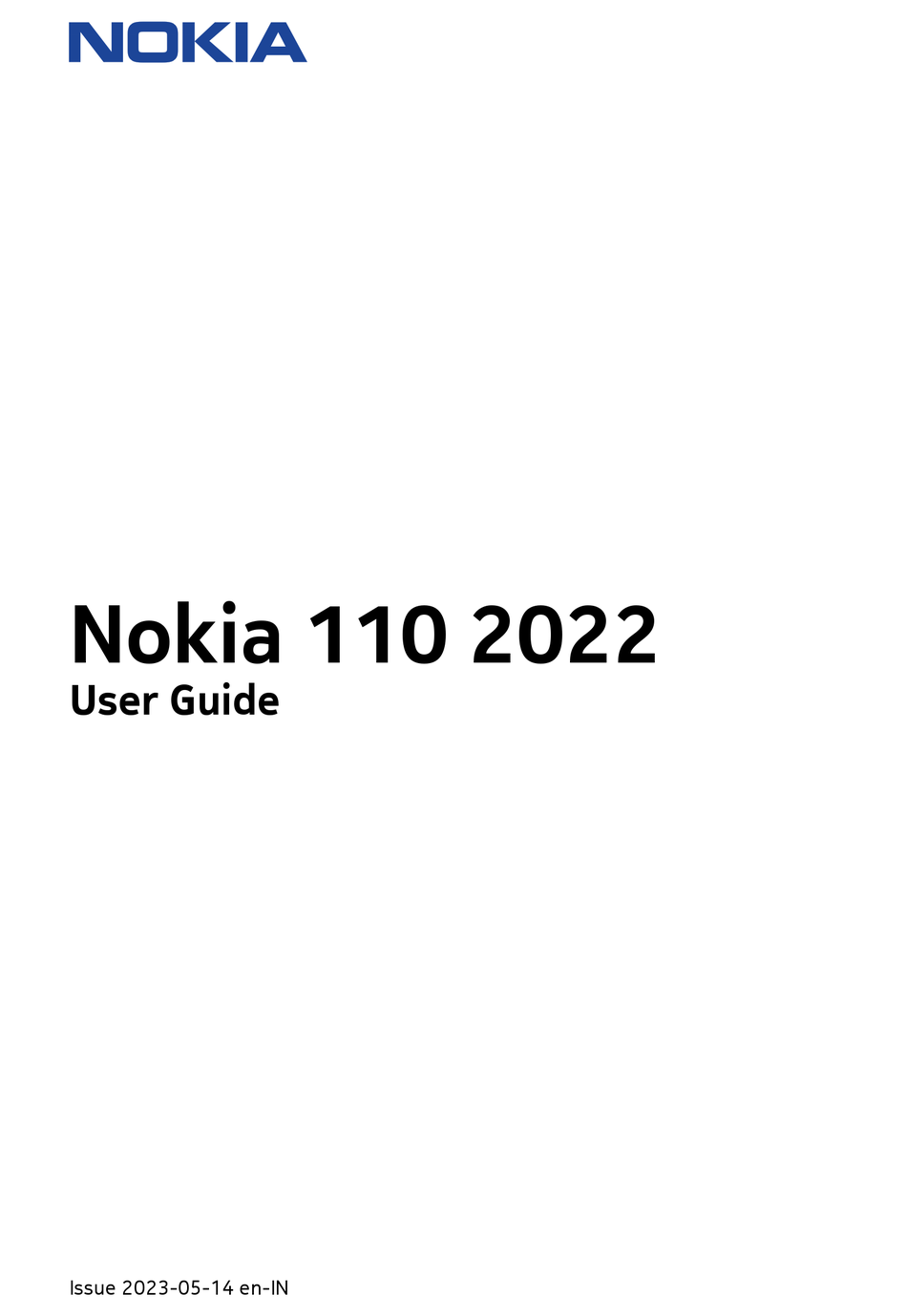 NOKIA 110 2022 USER MANUAL Pdf Download ManualsLib