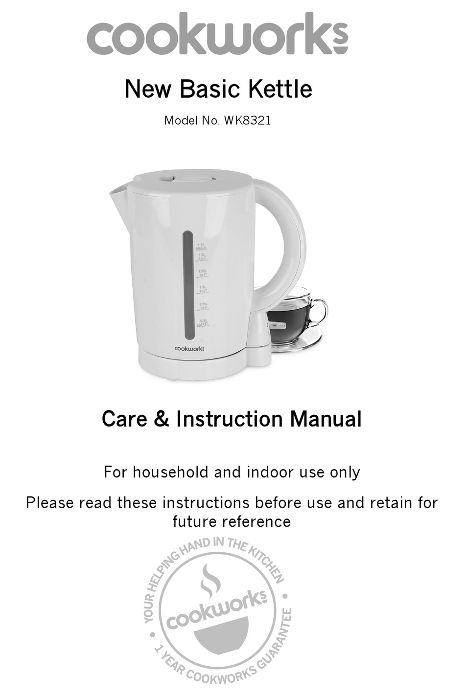 COOKWORKS WK8321 CARE & INSTRUCTION MANUAL Pdf Download ManualsLib