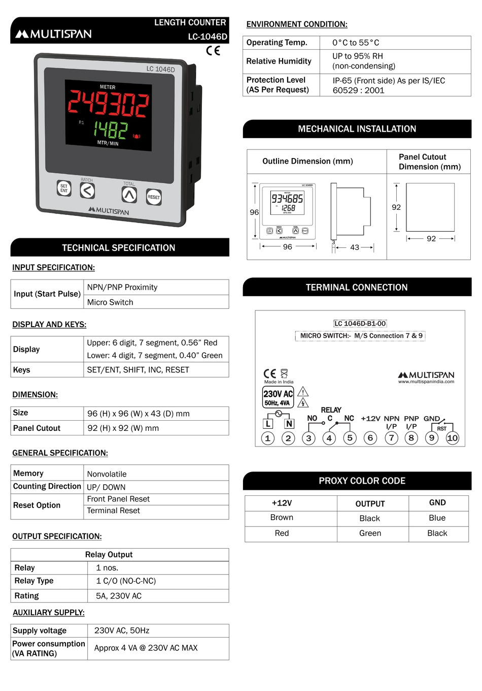 MULTISPAN LC 1046D QUICK START MANUAL Pdf Download | ManualsLib