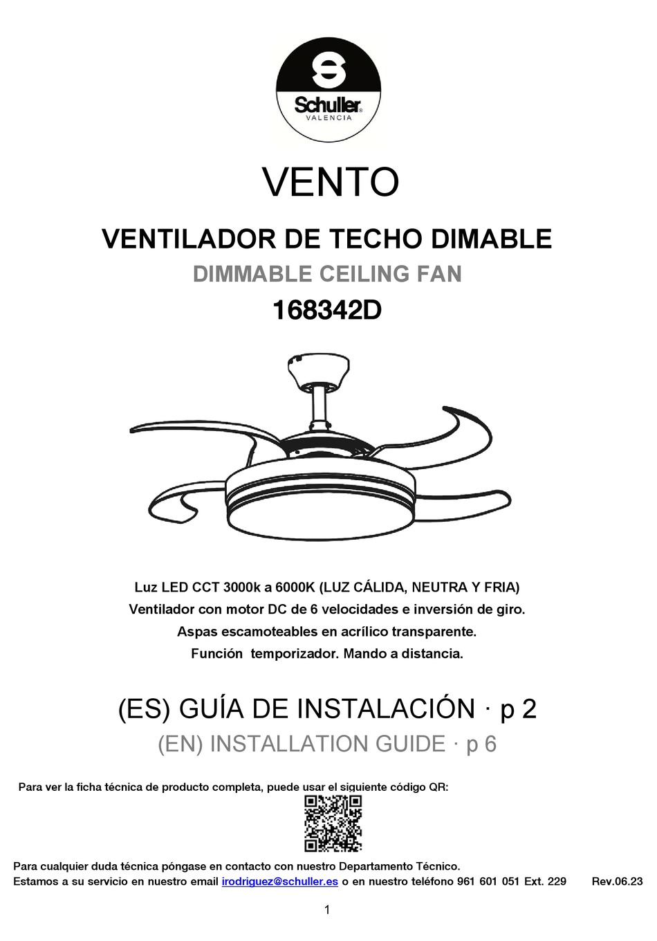 SCHULLER 168342D INSTALLATION MANUAL Pdf Download ManualsLib